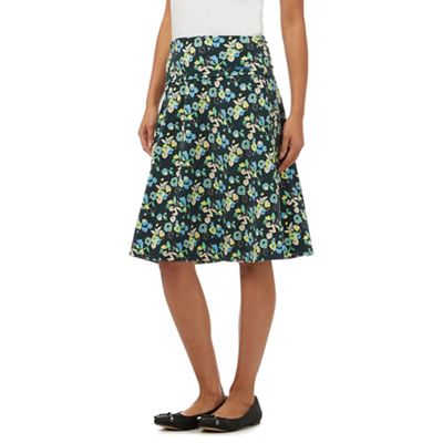 Multi-coloured floral print skirt
